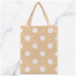 Polka Dots - White on Sunset Orange Classic Tote Bag