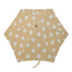 Polka Dots - White on Sunset Orange Mini Umbrella