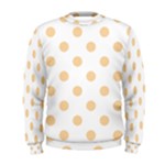 Polka Dots - Sunset Orange on White Men s Sweatshirt