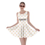 Polka Dots - Sunset Orange on White Skater Dress