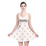 Polka Dots - Sunset Orange on White Reversible Skater Dress