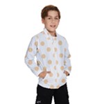 Polka Dots - Sunset Orange on White Wind Breaker (Kids)