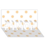 Polka Dots - Sunset Orange on White #1 MOM 3D Greeting Cards (8x4)