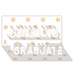 Polka Dots - Sunset Orange on White Congrats Graduate 3D Greeting Card (8x4)