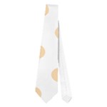 Polka Dots - Sunset Orange on White Necktie (One Side)