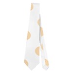Polka Dots - Sunset Orange on White Necktie (Two Side)
