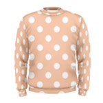 Polka Dots - White on Apricot Orange Men s Sweatshirt