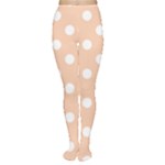 Polka Dots - White on Apricot Orange Women s Tights
