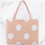Polka Dots - White on Apricot Orange Mini Tote Bag