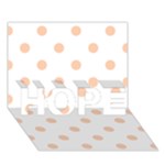 Polka Dots - Apricot Orange on White HOPE 3D Greeting Card (7x5)