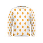 Polka Dots - Pastel Orange on White Kid s Sweatshirt