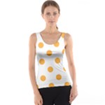 Polka Dots - Pastel Orange on White Tank Top