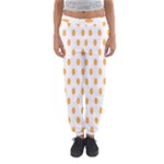 Polka Dots - Pastel Orange on White Women s Jogger Sweatpants