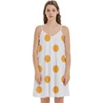 Polka Dots - Pastel Orange on White Women s Reversible Sports Bra with Border