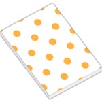 Polka Dots - Pastel Orange on White Large Memo Pads