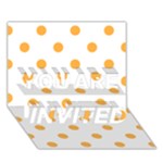 Polka Dots - Pastel Orange on White YOU ARE INVITED 3D Greeting Card (7x5)