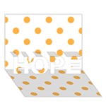 Polka Dots - Pastel Orange on White HOPE 3D Greeting Card (7x5)