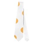Polka Dots - Pastel Orange on White Necktie (One Side)