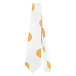 Polka Dots - Pastel Orange on White Necktie (Two Side)