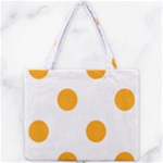 Polka Dots - Dark Tangerine Orange on White Mini Tote Bag