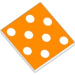 Polka Dots - White on Dark Orange Small Memo Pads