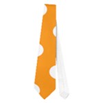 Polka Dots - White on Dark Orange Necktie (One Side)