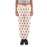 Polka Dots - Dark Orange on White Women s Jogger Sweatpants