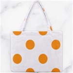 Polka Dots - Dark Orange on White Mini Tote Bag