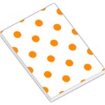 Polka Dots - Dark Orange on White Large Memo Pads