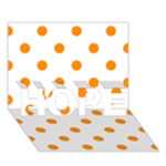 Polka Dots - Dark Orange on White HOPE 3D Greeting Card (7x5)
