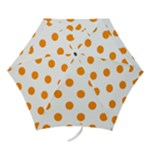 Polka Dots - Dark Orange on White Mini Umbrella
