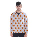 Polka Dots - Orange on White Wind Breaker (Men)