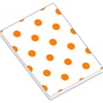 Polka Dots - Orange on White Large Memo Pads