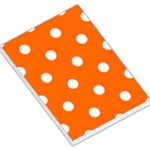 Polka Dots - White on Safety Orange Large Memo Pads
