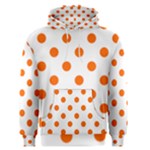 Polka Dots - Safety Orange on White Men s Pullover Hoodie