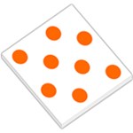 Polka Dots - Safety Orange on White Small Memo Pads