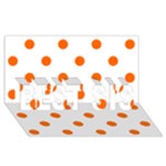 Polka Dots - Safety Orange on White BEST SIS 3D Greeting Card (8x4)