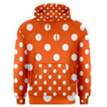Polka Dots - White on Tangelo Orange Men s Pullover Hoodie
