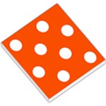 Polka Dots - White on Tangelo Orange Small Memo Pads