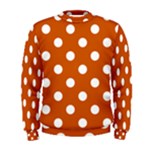 Polka Dots - White on Burnt Orange Men s Sweatshirt
