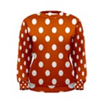 Polka Dots - White on Burnt Orange Women s Sweatshirt