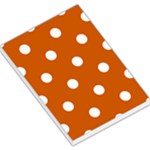 Polka Dots - White on Burnt Orange Large Memo Pads