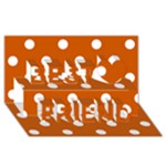 Polka Dots - White on Burnt Orange Best Friends 3D Greeting Card (8x4)