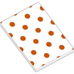 Polka Dots - Burnt Orange on White Large Memo Pads