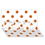 Polka Dots - Burnt Orange on White BEST BRO 3D Greeting Card (8x4)