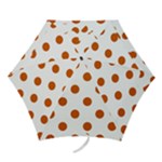 Polka Dots - Burnt Orange on White Mini Umbrella