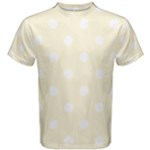 Polka Dots - White on Cornsilk Yellow Men s Cotton Tee