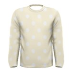 Polka Dots - White on Cornsilk Yellow Men s Long Sleeve T-shirt