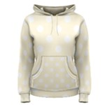 Polka Dots - White on Cornsilk Yellow Women s Pullover Hoodie