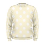Polka Dots - White on Cornsilk Yellow Men s Sweatshirt